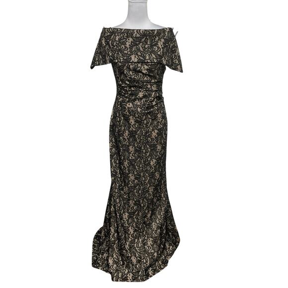 EUC - Vince Camuto Mermaid Lace and Sequined Gown - Picture 2 of 7